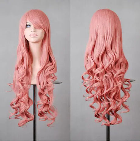 Lady 80cm Long Curly Wigs Fashion Cosplay Costume Hair Anime Full Wavy Party Wig