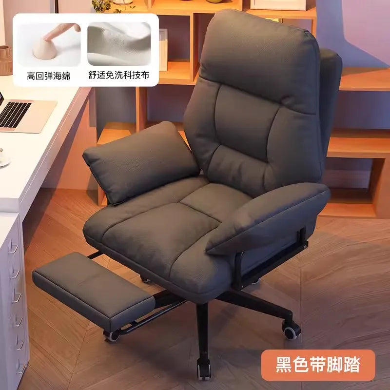 Lazy Sofa Office Chair lounge Gaming Conference Office Chair Wheels Glides Girls Comfy Silla Para Oficina Furniture Decoration