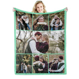 I Love You Custom Blanket with Photo Collage Text Personalized Picture Throw Blanket for Christmas Valentine's Day Birthday Gift