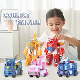 Super Wings 7" Robots Set Transform Vehicle With 2" Deformation Action Figure Robot  Transforming Airplane Toy Kid Birthday Gift