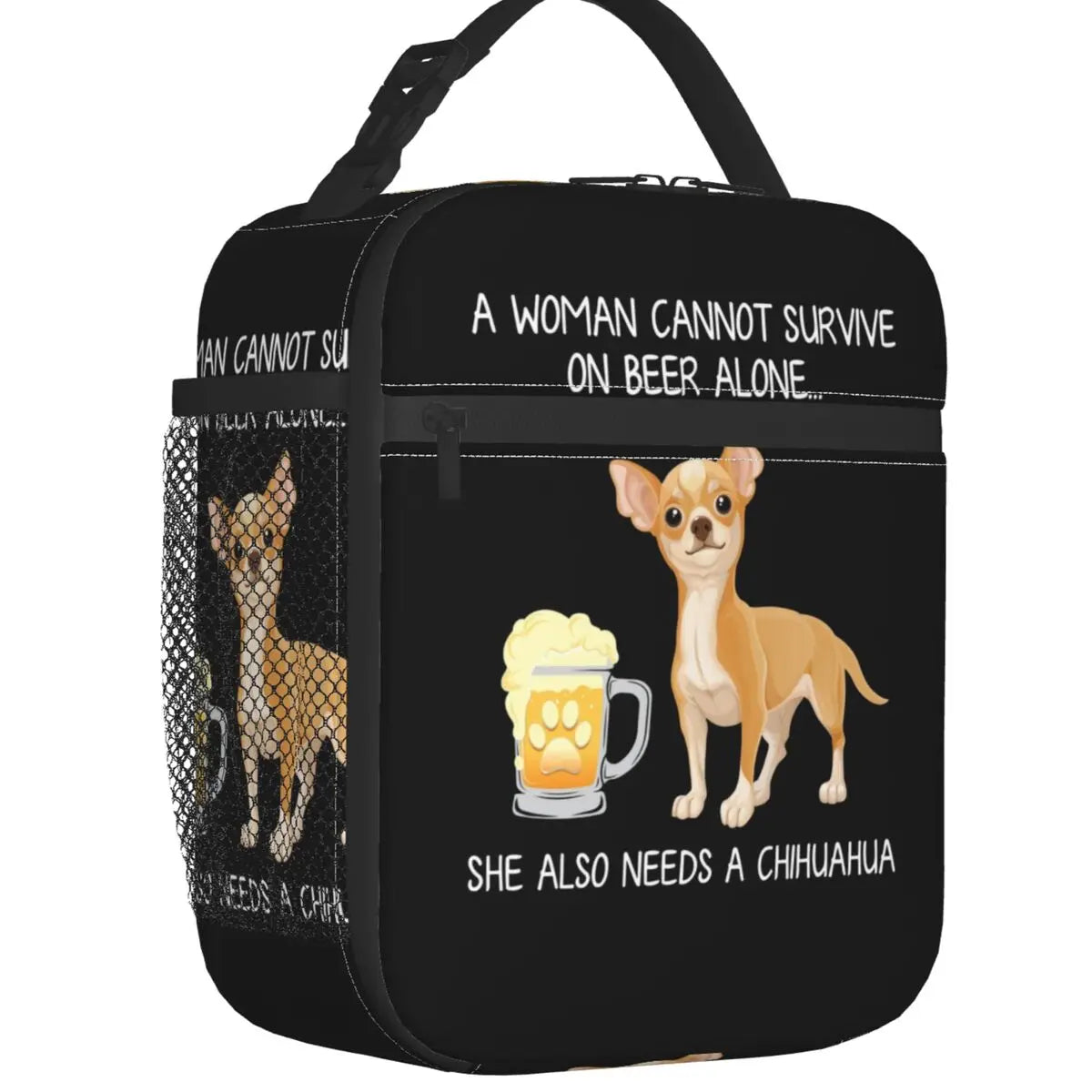 Custom Dachshund And Wine Funny Dog Lunch Bag Women Thermal Cooler Insulated Lunch Boxes for Children School