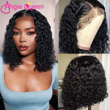 Brazilian Deep Wave Bob Wig 13x4 Lace Frontal Wig Human Hair Natural Hairline Remy Short Curly Closure Wig Preplucked Baby Hair