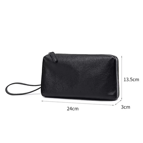 BJIAX Leather Long Wallet Men 2023 New Driver License One Card Bag Genuine Men Business Clutch Bag