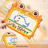 WLtoys 28CM/36CM Magnetic Drawing Board for Kids, Large Graffiti Board with Magnetic Beads and Pen, Cute Crab Toy Gift