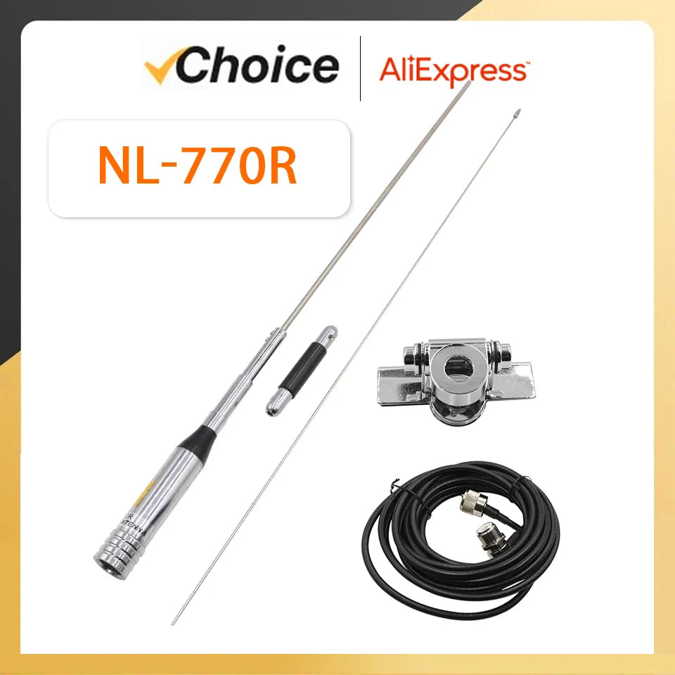 NL-770R Mobile Station Antenna Dual Band Radio UHF VHF 144-430MHz Mount Clip Walkie Talkie Accessory TH-9800 BJ-218 KT-780 Plus