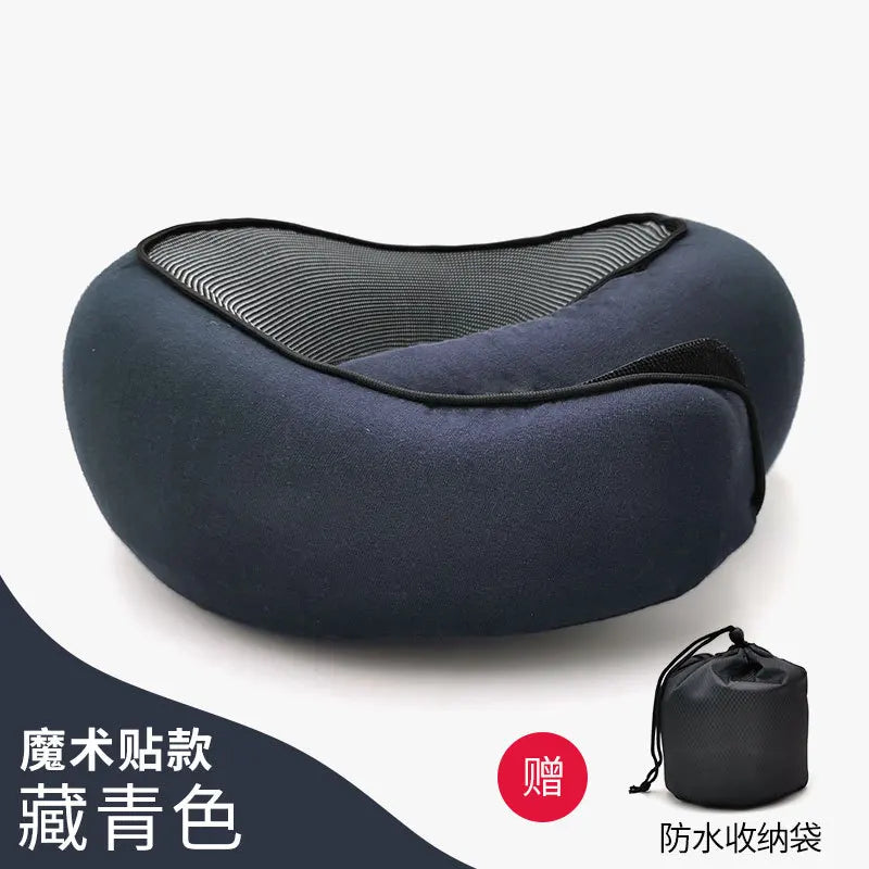 Travel Car Neck Memory Foam Pillow U-shaped Portable Auto Headrest Pillow Adjustable Traveling Sleeping Car Airplane Neck Pillow