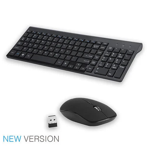 SeenDa Russian Spain Wireless Keyboard and Mouse Combo 2.4G Full Size Silent Button Keyboard Mouse Set for Laptop PC Computer