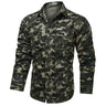 Long Sleeve Camouflage  Men Fashion Military Army T-shirt Men's Clothing Camo Tops Outdoors  Male Cargo Shirts Us Army Green