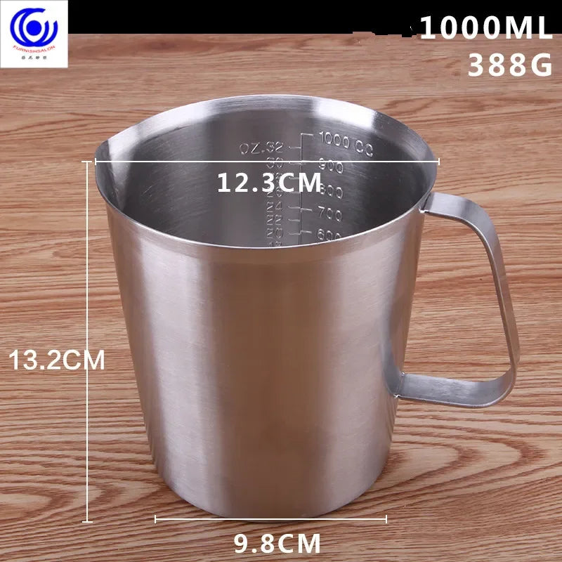 Cup Polishing 500ml Metal 2000ml 5 Sizes 1500ml Measuring Cups Jugs Coffeeware Teaware New Product