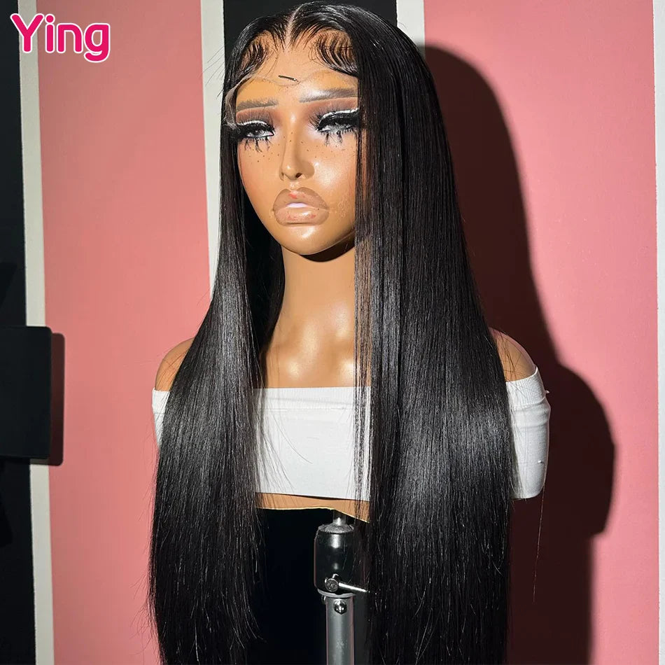 Ying Hair Dark Burgundy 13x4 Lace Front Wig Human Hair Bone Straight 13x6 Lace Front Wig PrePlucked 5x5 Transparent Lace Wig