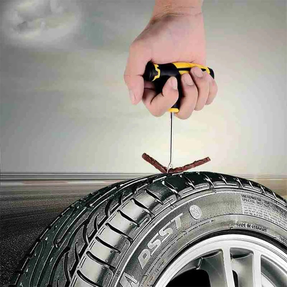 Car Repair Tool Kit Emergency Tubeless Tire Storage Bag Garage Studding Tool Set Stirring Glue Repair Tool Kit Car Accessories