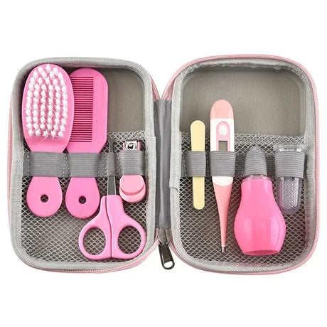 2023 Comb 8-piece Nose Inhaler EVA Package Care Set 13pcs Cute Newborn Baby Multifunctional Baby Nail Clippers Coisas Para Bebê