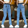 Korea Women Men Jeans Cargo Denim Pants Casual Blue Gray Y2K Streetwear Straight Jeans Male Trousers Womens Mens Clothing