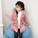 Big Size Winter Girls Jackets Keep Warm Thicken Christmas Coat Autumn Hooded Zipper Waterproof Outerwear Kids Clothes 3-12 Years