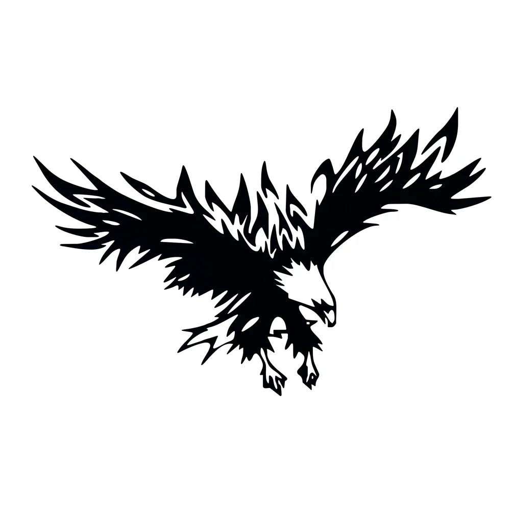 Reflective Laser PVC Eagle Graphics Sticker for Car Door Hood Body Side Decals Vinyl Auto Exterior Styling Film Foil Sheets