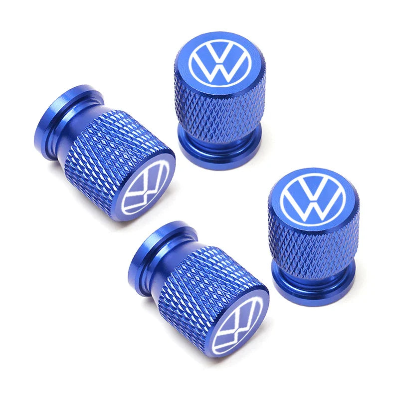 Car Wheel Tire Valve Steering Wheel For Volkswagen Tiguan VW GTI TOURAN GOLF POLO Metal Wheel Tire Valve Caps