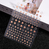 3D Gold Sun/Moon/Star Bronzing Nail Art Sticker 8*10cm Laser Star Moon Design Nail Decal Gold Silver Self-Adhesive Slider &*&