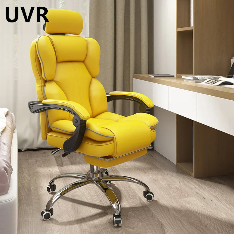 UVR Computer Chair Home Gaming Sofa Chair Long-term Comfortable Office Seat Live Girl Backrest Adjustment Chair With Pedal