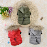 Dog Winter Coat Windproof Small Dog Hoodie Jacket Snowproof Puppy Parka Snowsuit Warm Cat Apparel Outdoor Pets Clothes Outfits