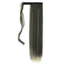 Synthetic Ponytail Hair Extension Natural Hairpiece Clip In Wrap Around Pony Heat Resistant Black Burgundy Hairstyle