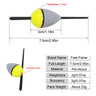 FREE FISHER 10pcs Lighted Fishing Floats Set Collection Cork Buoy Paulownia Wood Floats+ Plastic Stick Kit Buoyancy 2g 8cm Buoy