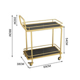 Hotel Sideboards Trolley Rolling Utility Gold Serving Food Trailer Trolley Bar Tables Outdoor Cabeceros Restaurant Furiture