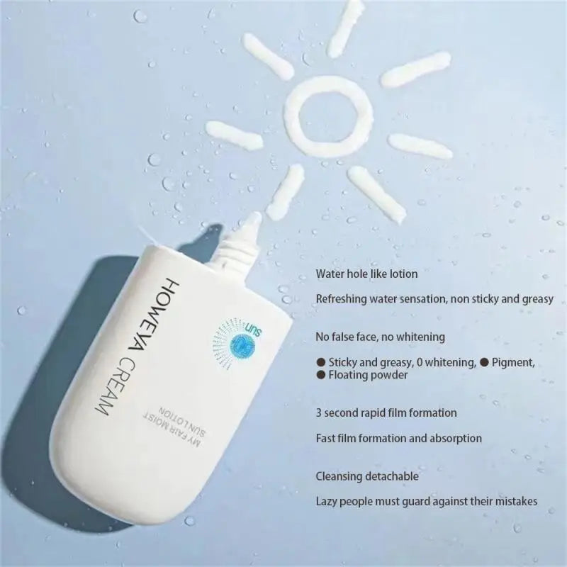 2 Pcs Refreshing Protective Cream 50Ml Body Sunscreen Isolation Student UV Protection Skin Care Lotion Long-lasting Moisturizing