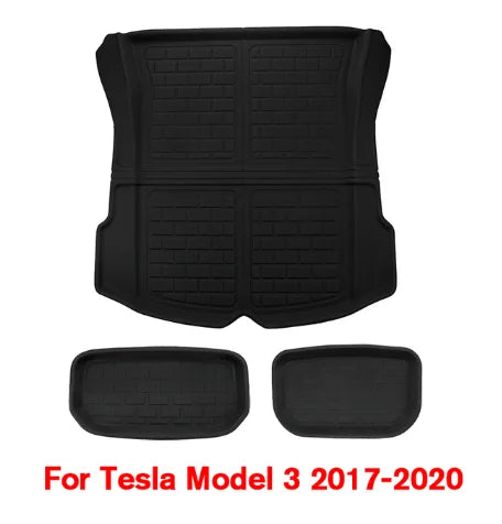 Fits Tesla Model 3 Model Y Floor Mat Luggage Mat Left Hand Drive 2017-2023 Left Right Rudder 4 Seasons Waterproof 3D Floor Liner