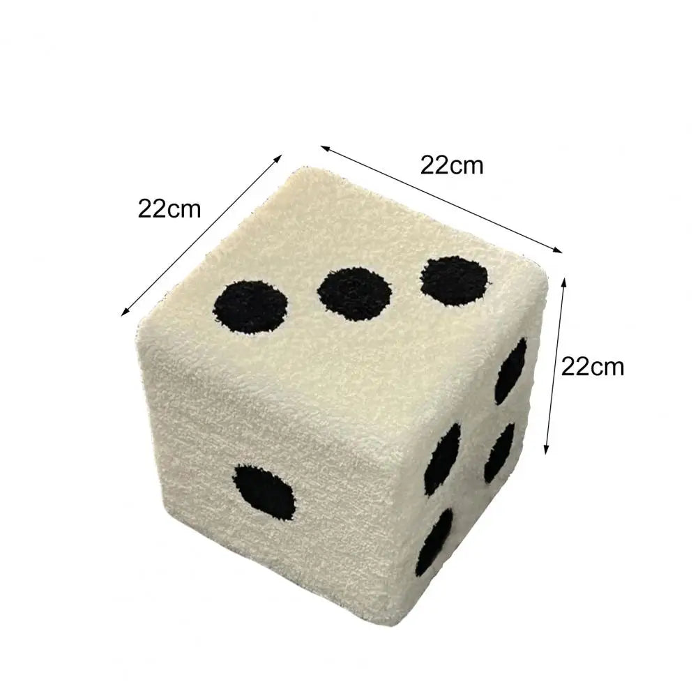 Cubic Imitation Lamb Wool Funny Shoes Stool Bedroom Decorative Dices Stool for Living Room Mobile Furniture Home Decoration