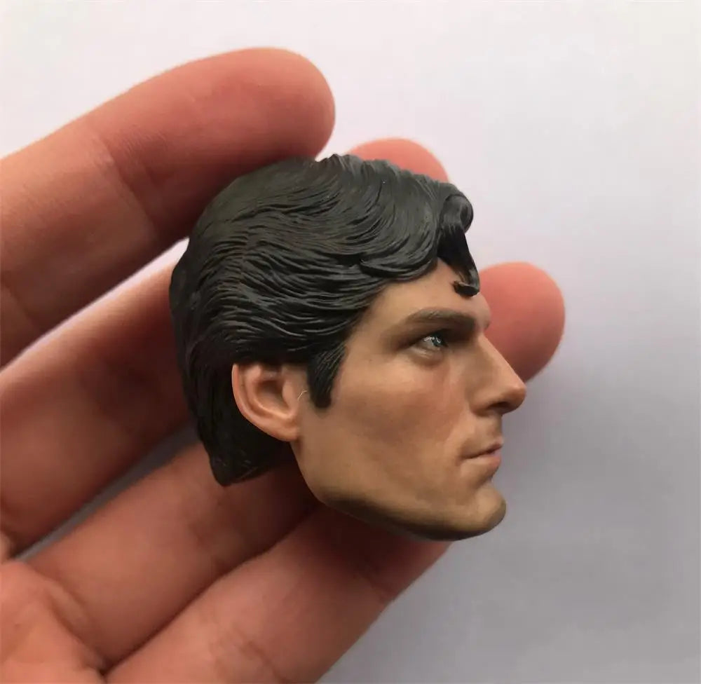 1/6 Male Hero Guy Christopher Reeve Man Head Sculpture Carving Model Fit 12inch Action Figures Collectable