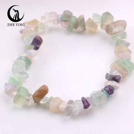 Stretch Natural 5-8mm Chips Bead Bracelet Healing Crystal Energy Fashion Jewelry for Women Men Girl Birthday Gift