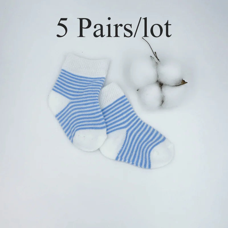 1 Pairs Sets 0-6M Baby Blue Striped Socks