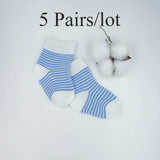 1 Pairs Sets 0-6M Baby Blue Striped Socks