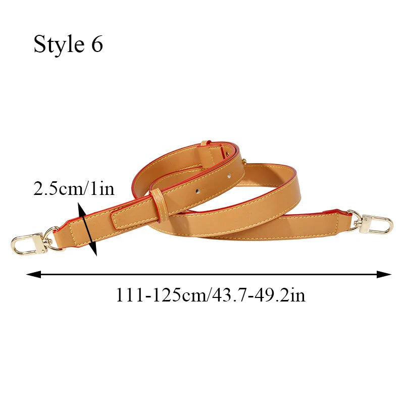 100% Genuine Leather 105CM Bag Strap for LV Neverfull Bags Adjustable Handbags Straps Crossbody Replacement Bag Accessories