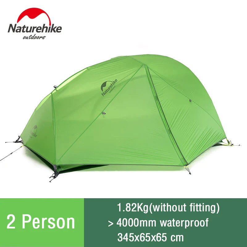 Naturehike Camping Tent Star River 2 Person Dome Tent Double Layer Ultralight Backpacking Tent Waterproof Outdoor Travel Tent