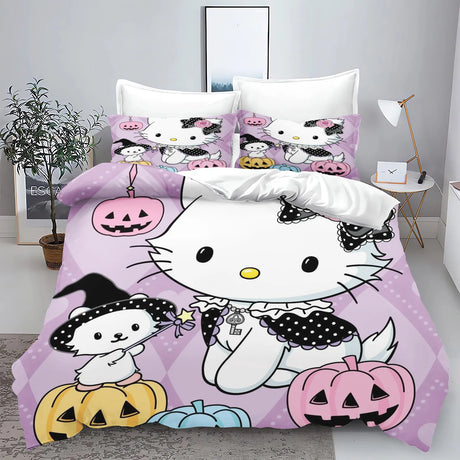 Hello Kitty With Pillowcase Bedding Set Duvet Cover Comforter Sets Universal, Suitable For Children And Adults  Home