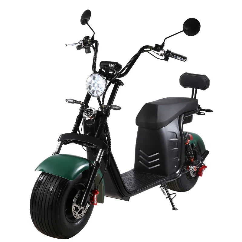 China Classic Popular Fat Tire 2 Wheel Electric Citycoco Scooter  1500w Adult Electric Motorcycle with Big Seat