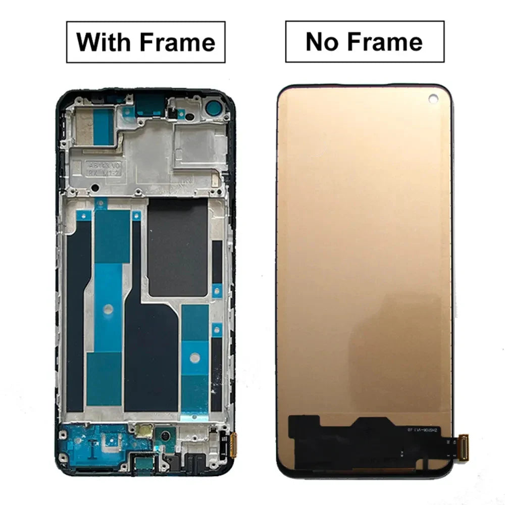 6.4" LCD For OPPO Realme 9 4G RMX3521 Display Touch Screen With Frame Digitizer Assembly Replacement Mobile Phone Repair Parts