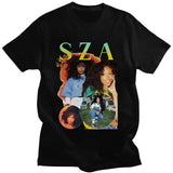 Rapper SZA CTRL X SOS Album Print T-Shirt Plus Size Retro Punk Universal Oversized Hip Hop Harajuku Cotton Streetwear