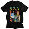 Rapper SZA CTRL X SOS Album Print T-Shirt Plus Size Retro Punk Universal Oversized Hip Hop Harajuku Cotton Streetwear