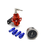 Adjustable Aluminum Fuel Pressure Regulator With Gauge Kit Universal Fuel Supply System Engines Engine Parts