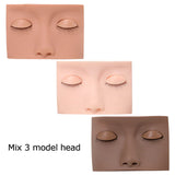 Training False Eyelash Practice Lash Silicone Mannequin Model Head for Beginner Training Set Practicing Eyelash Extension Tools