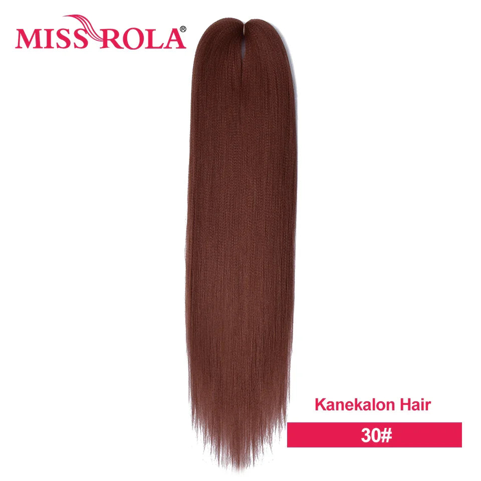 Miss Rola Synthetic Wholesale Bulk 6 Pieces 30Inch 28Inch 26Inch Pre Stretched Jumbo Braiding Hair Kanekalon EZ Twist Braid Hair