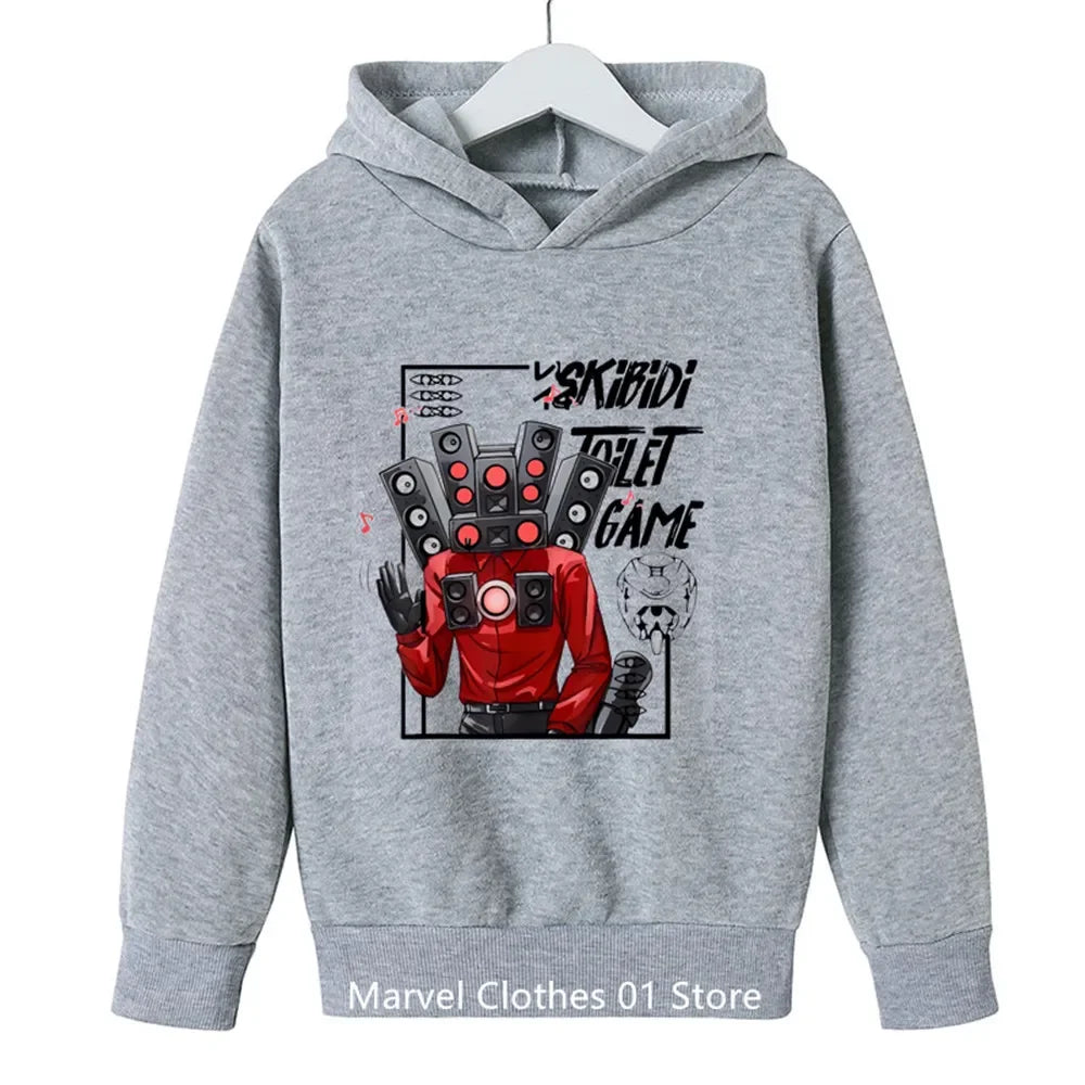 Skibidi Toilet Hoodie Hot Game Kids Cartoon Sweatshirts Tops Casual Boys Girls Pullovers Long Sleeve Children Sportwear