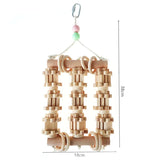 Bird Parrot Toy Natural Wooden Chewing Bite Toy Hanging Proof Bird Cage Toy Cage Swing Climb Chew Toys Accessories