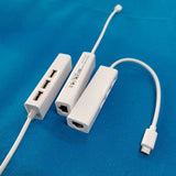 Network Card USB Type-C Ethernet Adapter USB TYPE-C 4 In 1 Hub 2.0 to Gigabit Rj45 Lan 100Mbps Ethernet Adapter for PC Lapotp