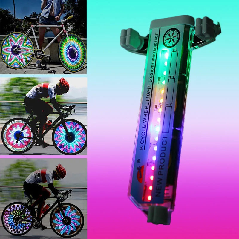 New Bicycle Spoke Lights Induction LED Colorful Bike Light Safety Warning Light Road Bike Motorcycle Car Cycling Accessories
