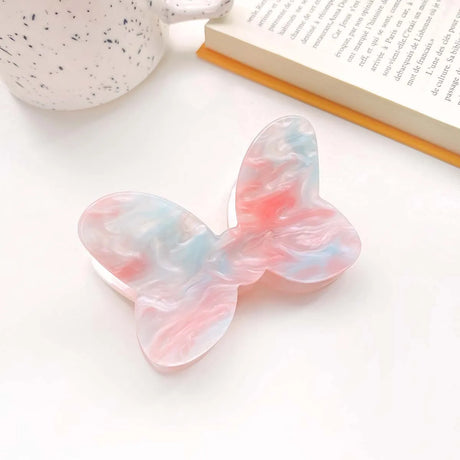 Muweordy Cartoon Bowknot Acrylic Hair Claw for Women Girls Popular Hair Catches Princess Crab Hair Clip Fashion Hair Accessories