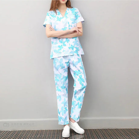 viaoli High Quality New Scrubs uniform Suit beauty pet shop spa uniform salon womens scrub set Work wear scrub suit coat+pants