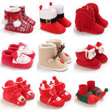 New year Christmas Newborn Baby Shoes Boys Girls Toddler First Walkers Soft Bottom Infant Flats Warm Snow Boots 0-18Months